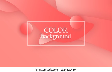 Coral color abstract background. Vector illustration. Colorful gradient pattern.