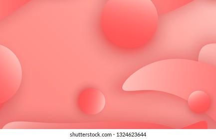 Coral color abstract background. Vector illustration. Colorful gradient pattern.