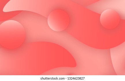 Coral color abstract background. Vector illustration. Colorful gradient pattern.