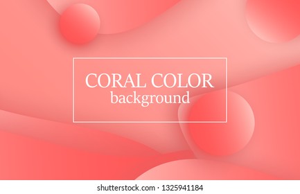 Coral color abstract background. Vector illustration. Colorful gradient pattern.