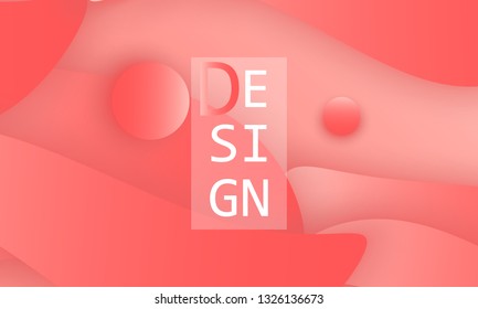 Coral color abstract background. Vector illustration. Colorful gradient pattern.