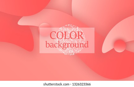 Coral color abstract background. Vector illustration. Colorful gradient pattern.