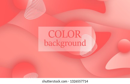 Coral color abstract background. Vector illustration. Colorful gradient pattern.