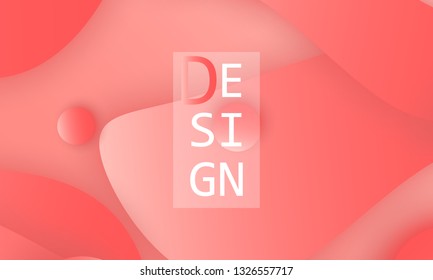 Coral color abstract background. Vector illustration. Colorful gradient pattern.