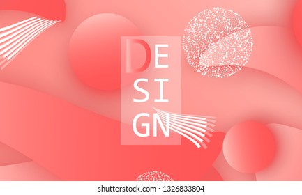 Coral color abstract background. Vector illustration. Colorful gradient pattern.