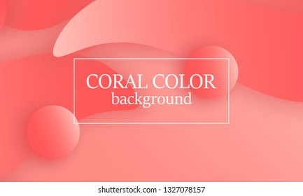 Coral color abstract background. Vector illustration. Colorful gradient pattern.