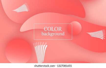Coral color abstract background. Vector illustration. Colorful gradient pattern.