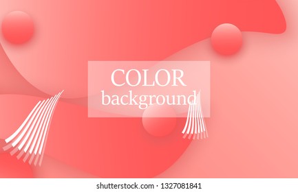 Coral color abstract background. Vector illustration. Colorful gradient pattern.