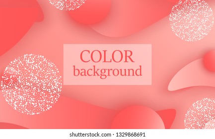 Coral color abstract background. Vector illustration. Colorful gradient pattern.
