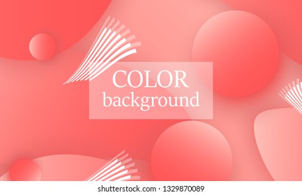 Coral color abstract background. Vector illustration. Colorful gradient pattern.