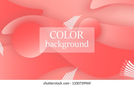 Coral color abstract background. Vector illustration. Colorful gradient pattern.