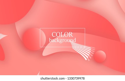 Coral color abstract background. Vector illustration. Colorful gradient pattern.