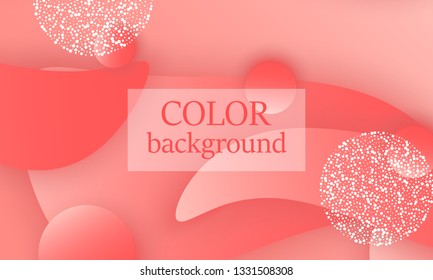 Coral color abstract background. Vector illustration. Colorful gradient pattern.