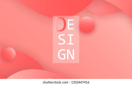 Coral color abstract background. Vector illustration. Colorful gradient pattern.