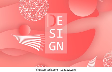 Coral color abstract background. Vector illustration. Colorful gradient pattern.