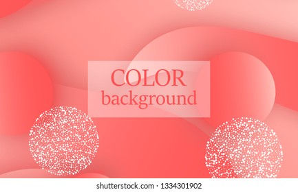 Coral color abstract background. Vector illustration. Colorful gradient pattern.