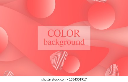 Coral color abstract background. Vector illustration. Colorful gradient pattern.