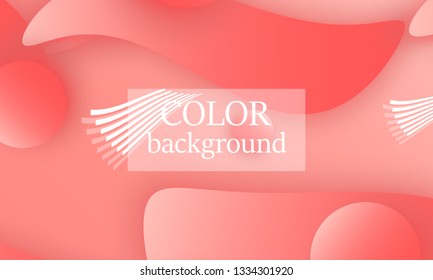 Coral color abstract background. Vector illustration. Colorful gradient pattern.