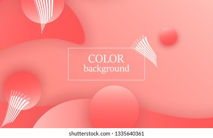 Coral color abstract background. Vector illustration. Colorful gradient pattern.