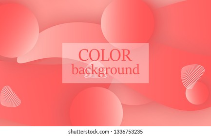 Coral color abstract background. Vector illustration. Colorful gradient pattern.