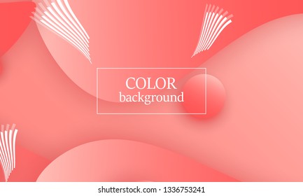 Coral color abstract background. Vector illustration. Colorful gradient pattern.