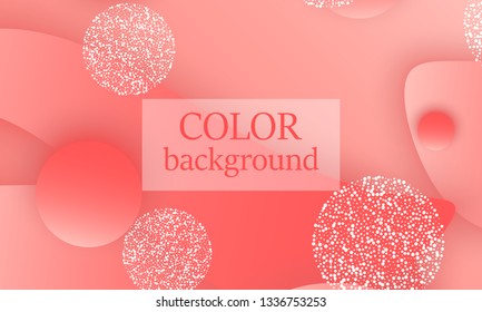 Coral color abstract background. Vector illustration. Colorful gradient pattern.
