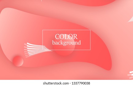 Coral color abstract background. Vector illustration. Colorful gradient pattern.