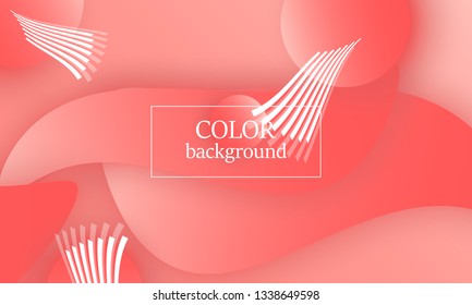 Coral color abstract background. Vector illustration. Colorful gradient pattern.