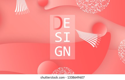 Coral color abstract background. Vector illustration. Colorful gradient pattern.