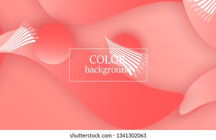 Coral color abstract background. Vector illustration. Colorful gradient pattern.