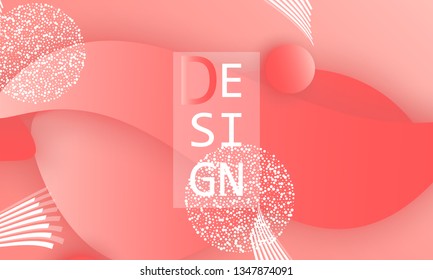 Coral color abstract background. Vector illustration. Colorful gradient pattern.