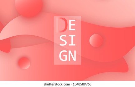 Coral color abstract background. Vector illustration. Colorful gradient pattern.