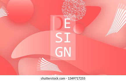 Coral color abstract background. Vector illustration. Colorful gradient pattern.