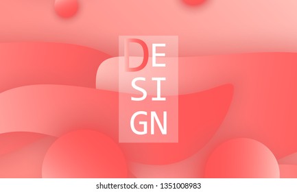 Coral color abstract background. Vector illustration. Colorful gradient pattern.