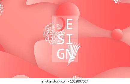 Coral color abstract background. Vector illustration. Colorful gradient pattern.