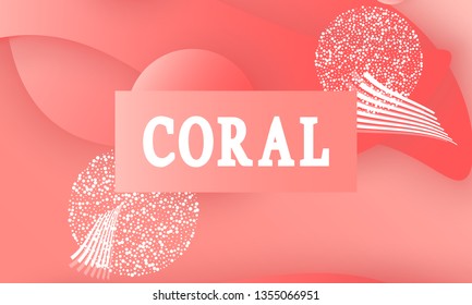 Coral color abstract background. Vector illustration. Colorful gradient pattern.