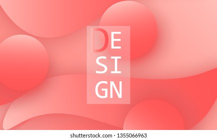 Coral color abstract background. Vector illustration. Colorful gradient pattern.