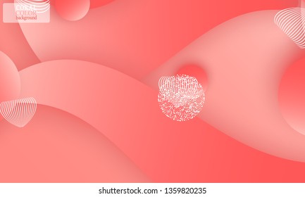 Coral color abstract background. Vector illustration. Colorful gradient pattern.