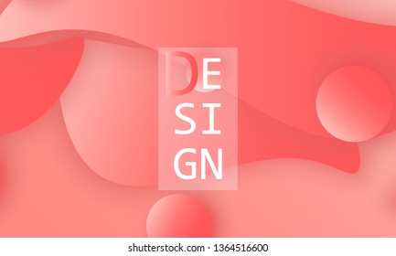 Coral color abstract background. Vector illustration. Colorful gradient pattern.