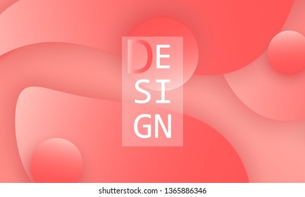 Coral color abstract background. Vector illustration. Colorful gradient pattern.