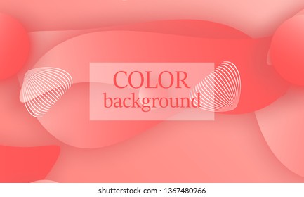 Coral color abstract background. Vector illustration. Colorful gradient pattern.