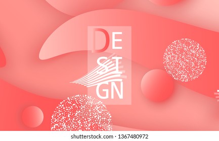 Coral color abstract background. Vector illustration. Colorful gradient pattern.