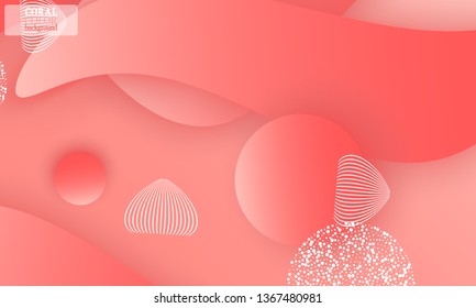 Coral color abstract background. Vector illustration. Colorful gradient pattern.