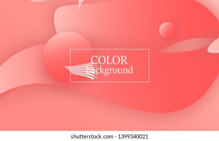 Coral color abstract background. Vector illustration. Colorful gradient pattern.