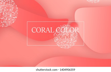 Coral color abstract background. Vector illustration. Colorful gradient pattern.