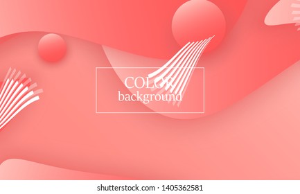 Coral color abstract background. Vector illustration. Colorful gradient pattern.