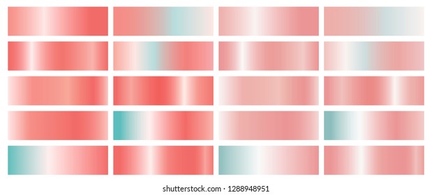 Coral color gradient on white background