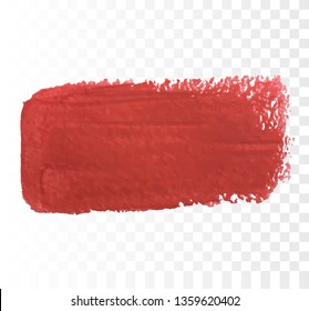 Coral color paint brush vector texture. Color of the year 2019. Brush stroke effect 