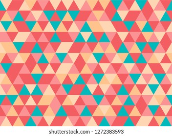 coral color patern geometry triangle seamless mosaic