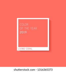 Coral color. Coral red background. Vector.